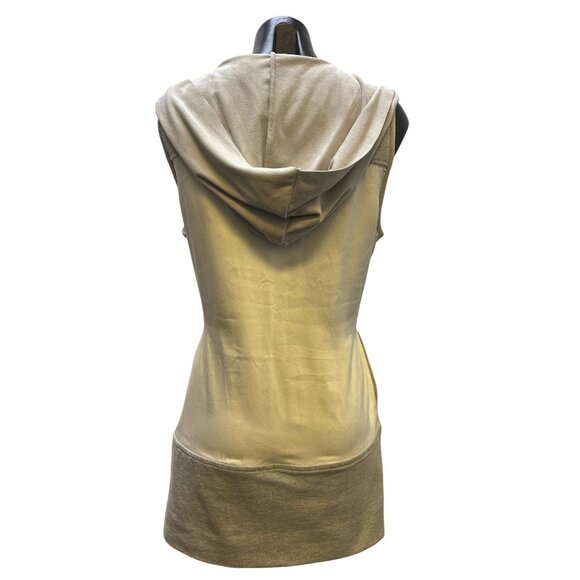 NWT Blanc Noir Sleeveless Hooded Wrap Vest Gray M - Picture 2 of 9